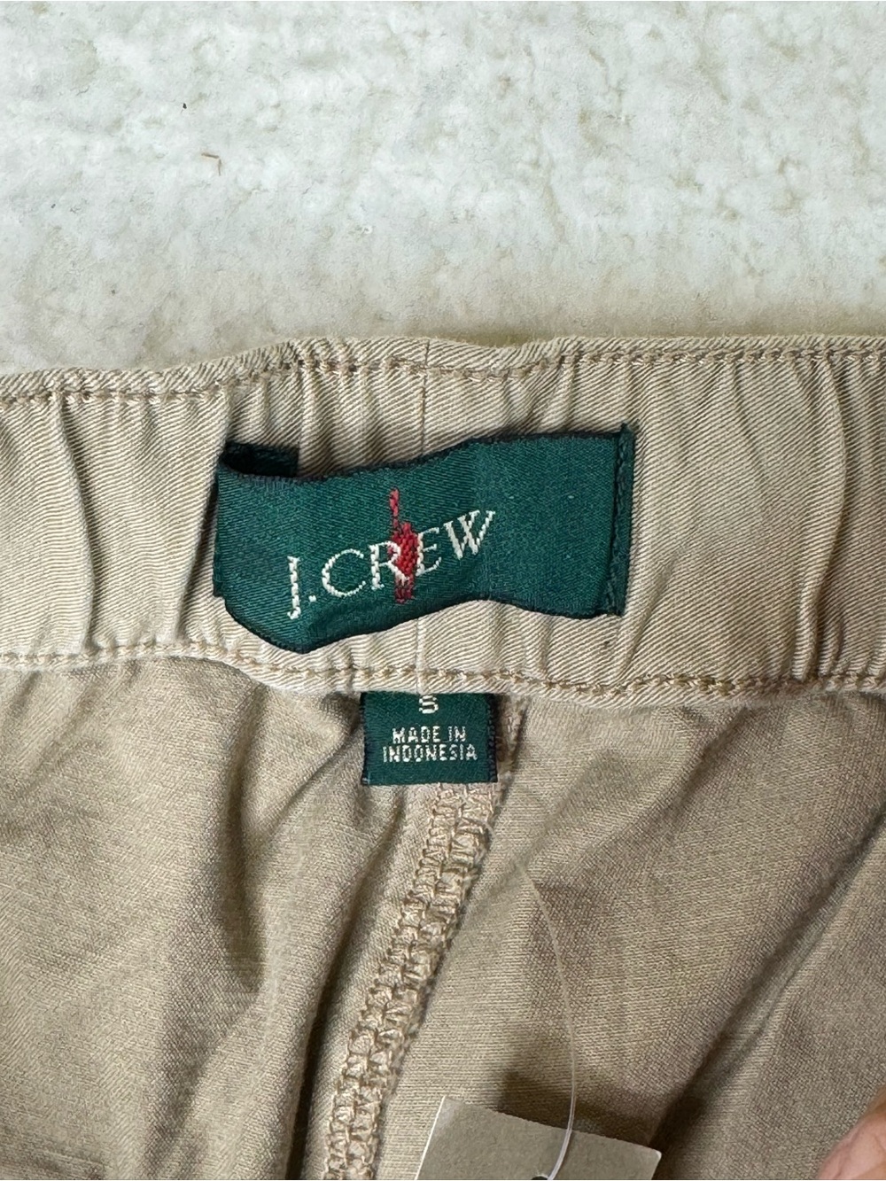 J. Crew Drawstring Pant in Stretch Cotton Blend Pants Khaki Men's Small CK691 - Picture 6 of 12